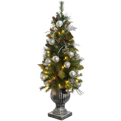 3.94' H Lighted Artificial Pine Christmas Tree