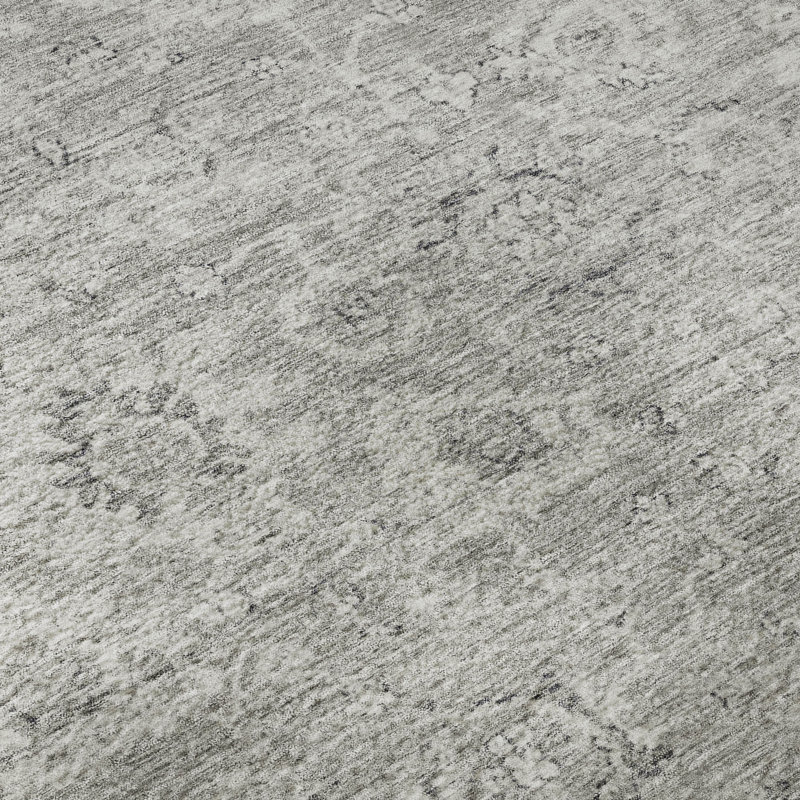 Premium Machine Washable Wayne AMF1089 Damask Rug, Rectangle 9' x 12'