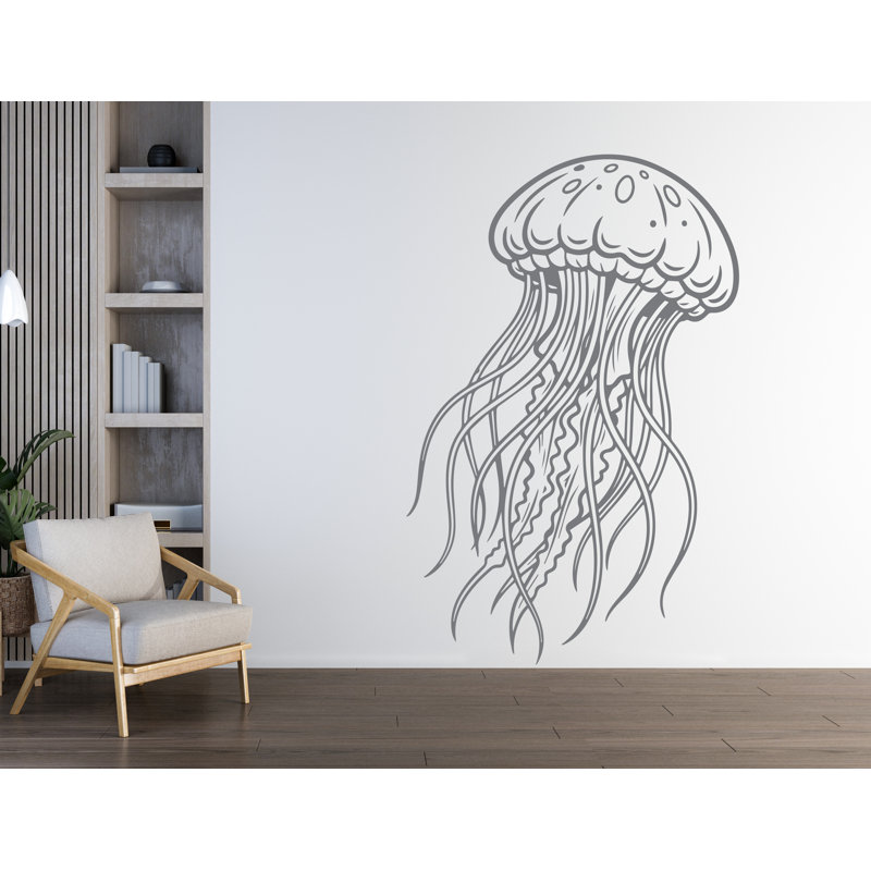 Adhésif décoratif méduse méduse décor méduse art mural animaux de mer décorations murales autocollants vinyle 260DRE