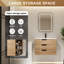 Meuble-lavabo moderne avec tiroir à fermeture en douceur et tablette latérale-1656412048