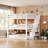 Full Size Triple Bunk Bed With Storage Staircase Separable Design Pine & MDF Construction, Full over Full over Full-2094752833