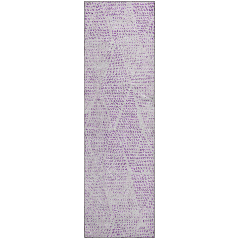 Premium Machine Washable Cerrito AMF591 Purple Rug, Runner 2'3" x 7'6"