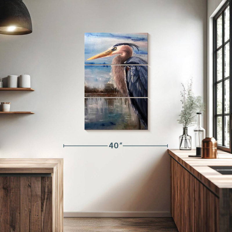 Brampt Resting Great Blue Heron, 38" H x 24" W