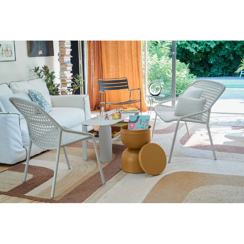 Sixties Outdoor Lounge Chair, Red Ochre