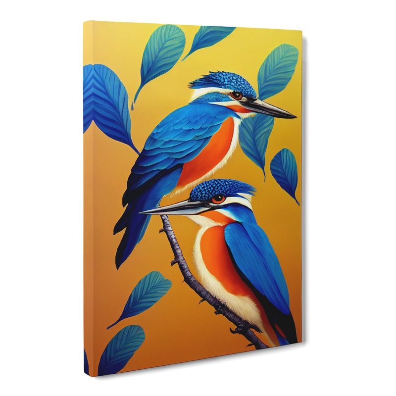 Dreketi Kingfisher Conceptual - Wrapped Canvas Print, 50cm H x 35cm W x 3cm D