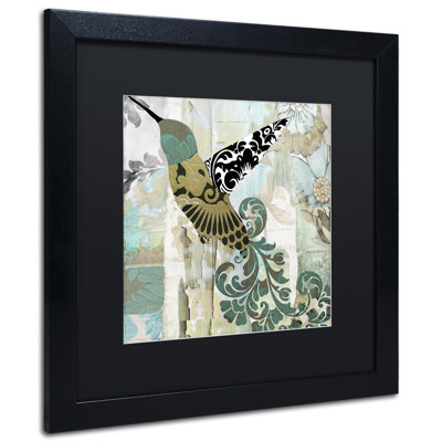 Jadaya «Hummingbird Batik II», impression encadrée