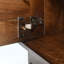 Table de chevet en bois avec 1 tiroir, finition noyer
