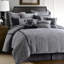 Coussin décoratif Hamilton rustique gris anthracite 18 po x 18 po