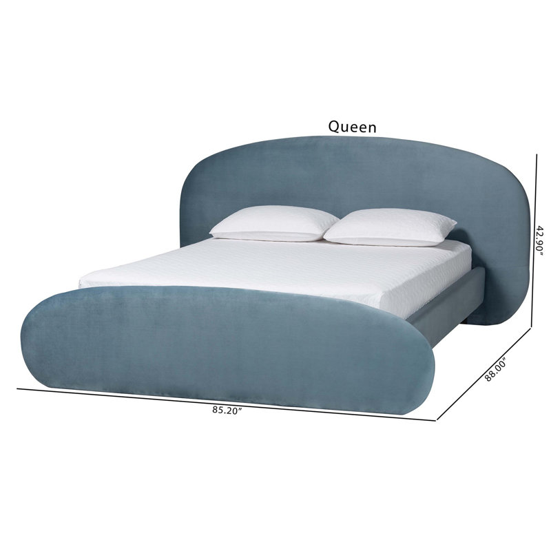 Lit plateforme tapissier Baxton Studio Ekram