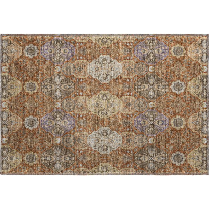 Tapis de qualité supérieure Mayfield AMF2484 Global, Paprika, 1 pi 8 po x 2 pi 6 po