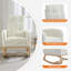 Chaise berçante moderne avec repose-pieds et poche latérale, fauteuil inclinable rembourré 300 lb