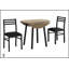 Ensemble de table de salle à manger compact 3 pièces avec abattants et chaises rembourrées, parfait pour les petites cuisines et les espaces contemporains-32657562-32657561