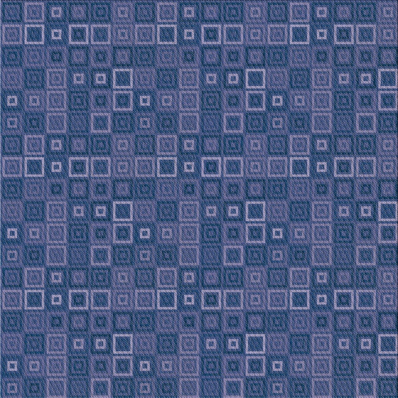 Tapis abstrait bleu, Carré 6 pi