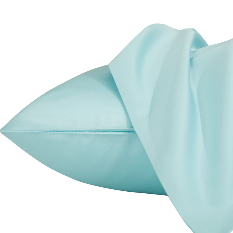 Egyptian-Quality Cotton Bed Pillowcases, 500 Thread Count Cotton Sateen Pillowcases with Envelope Closure - NTBAY, Aqua