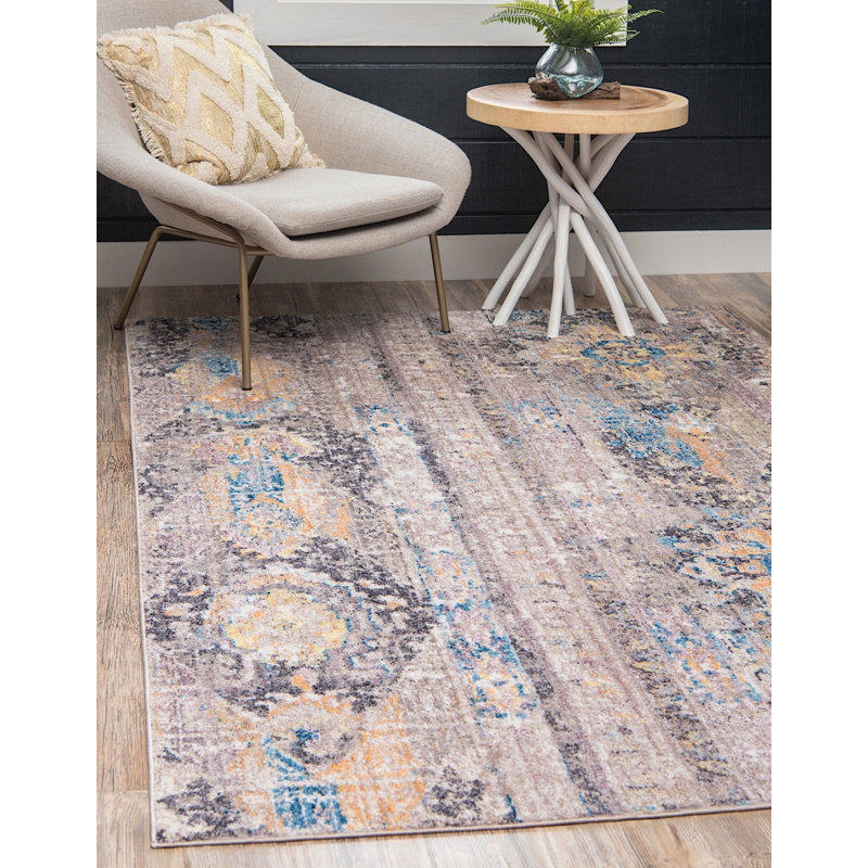 Geometric Indoor Rug, Rectangle 5' x 8'