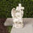 14"H Solar Angel Holding Cross Statue with LED Lights