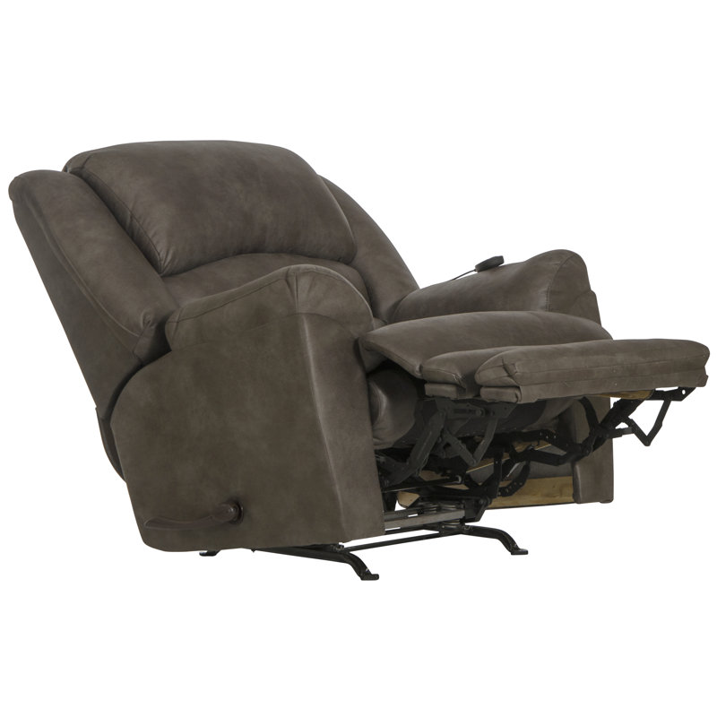 Hufnagel 47" Rocker Recliner with Heat and Massage, Gray