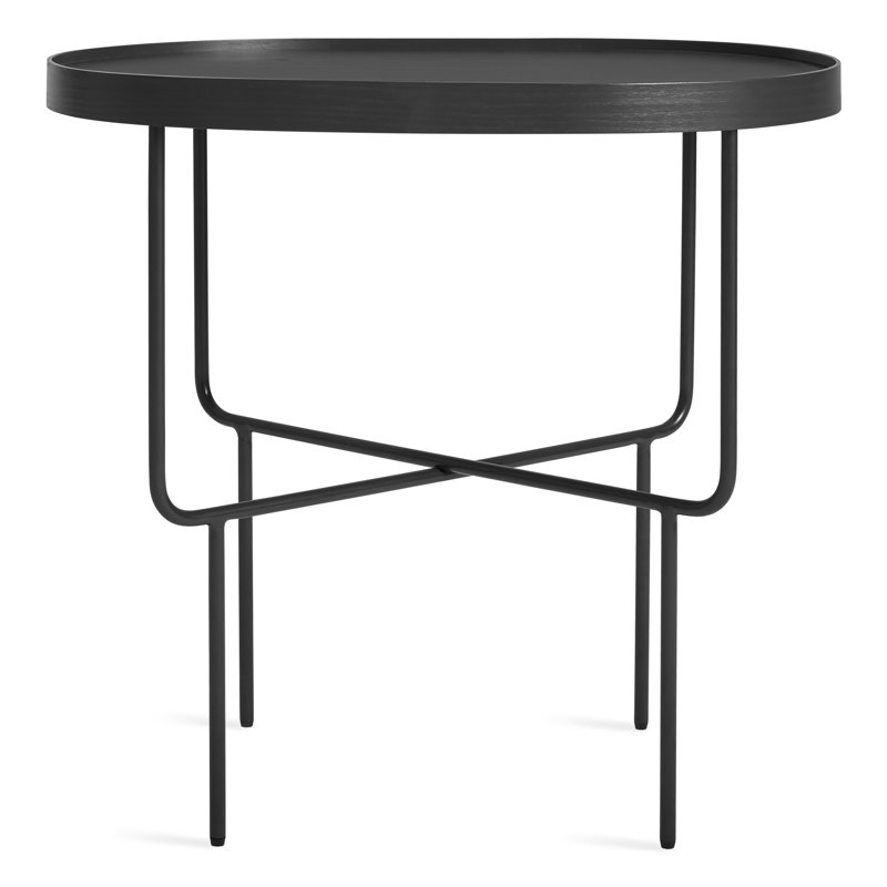 Table d'appoint ronde Roundhouse, Noir, Noir