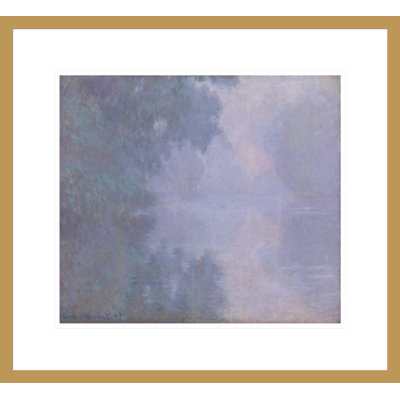 «Morning on the seine Giverny» par Claude Monet, impression giclée encadrée