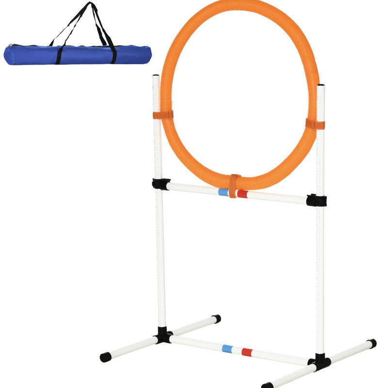 Ensemble de dressage pour 21 obstacles - anneau de saut en plastique / blanc, compact et portable, avec sac de sport