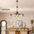 Industrial Chandelier 32" Rustic