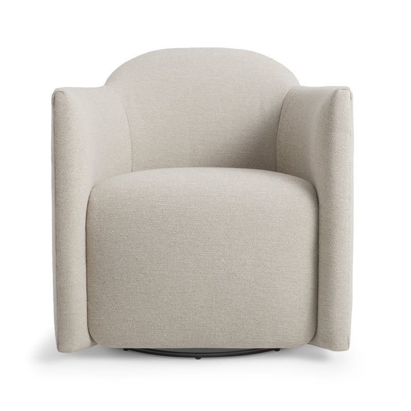 About Face Swivel Armchair, Sanford Natural Linen