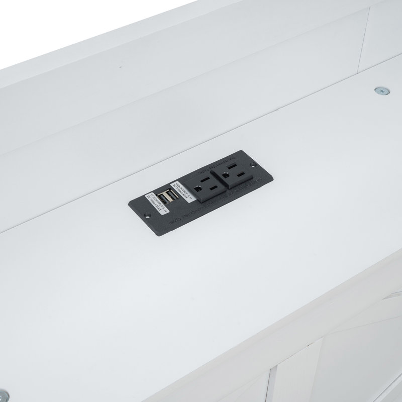Lit simple en bois avec tête de lit avec prises de courant, lit extensible avec lit gigogne simple avec trois tiroirs de rangement, blanc