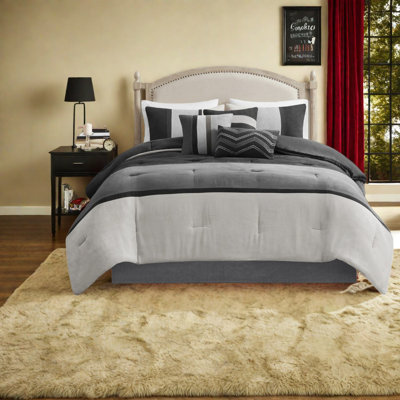 Luxurious Faux Suede Bedding Sets, King Size Comforter With Modern Style