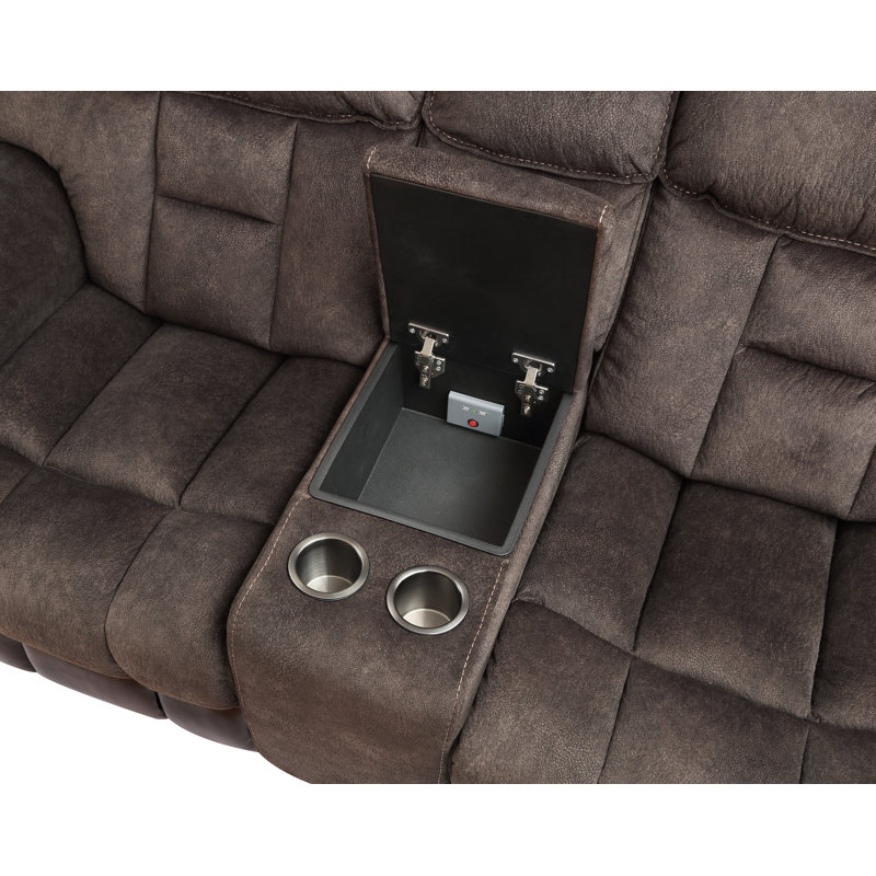 Redwan 79'' Upholstered Dual-Power Reclining Loveseat