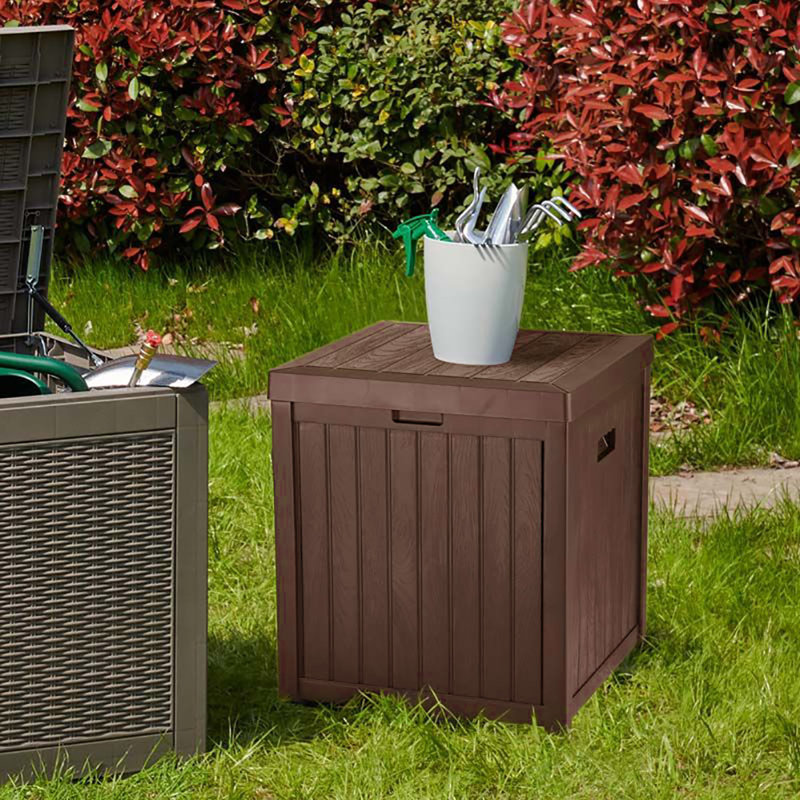 Vandue Corporation 22 " W 51 Gallons Water Resistant Resin Deck Box, Brown