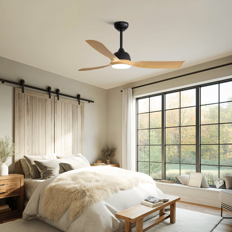 52" 3-Blades Ceiling Fan with Light