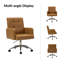 Chaise de bureau pivotante en cuir Auric-86865261