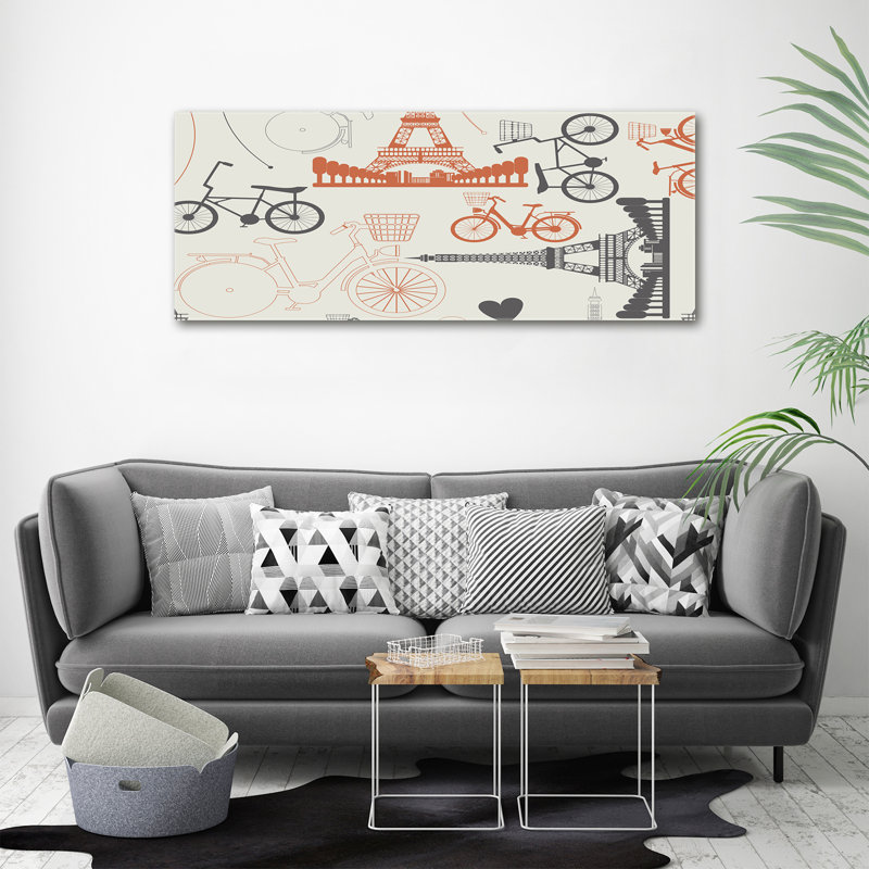 France Symbols - Wrapped Canvas Print