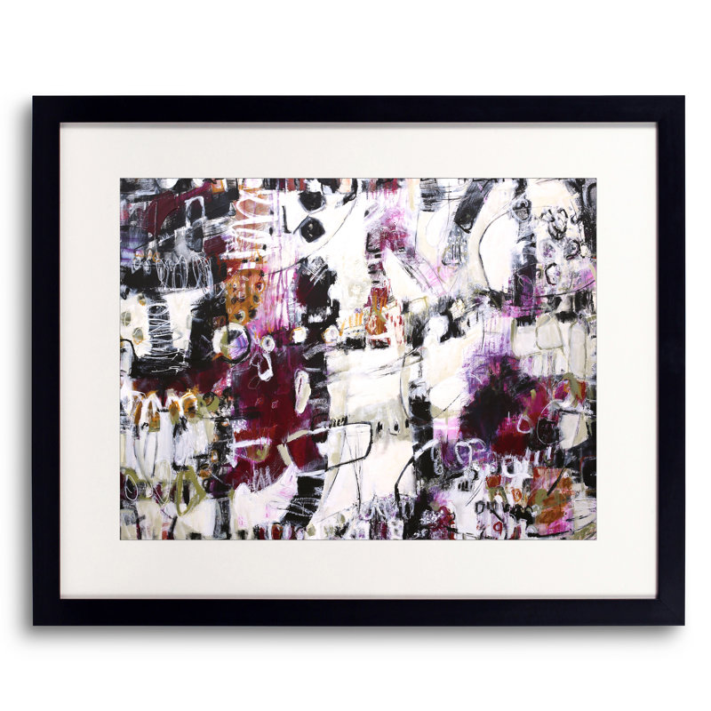 Promises par Elizabeth Chapman - Peinture, Papier avec cadre noir, 24" H x 30" W