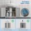 Armoire moderne sous le lavabo avec 2 portes, armoire de salle de bain piédestal sous le lavabo, meuble-lavabo avec tablettes réglables, armoire moderne, armoire de salle de bain, armoire grise