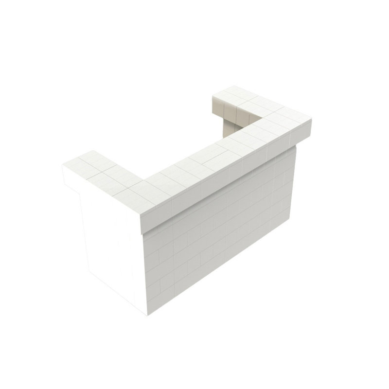 Ensemble de bar et de comptoir en porte-à-faux EverBlock, H 43 po x l 72 po x P 36 po, Rouge