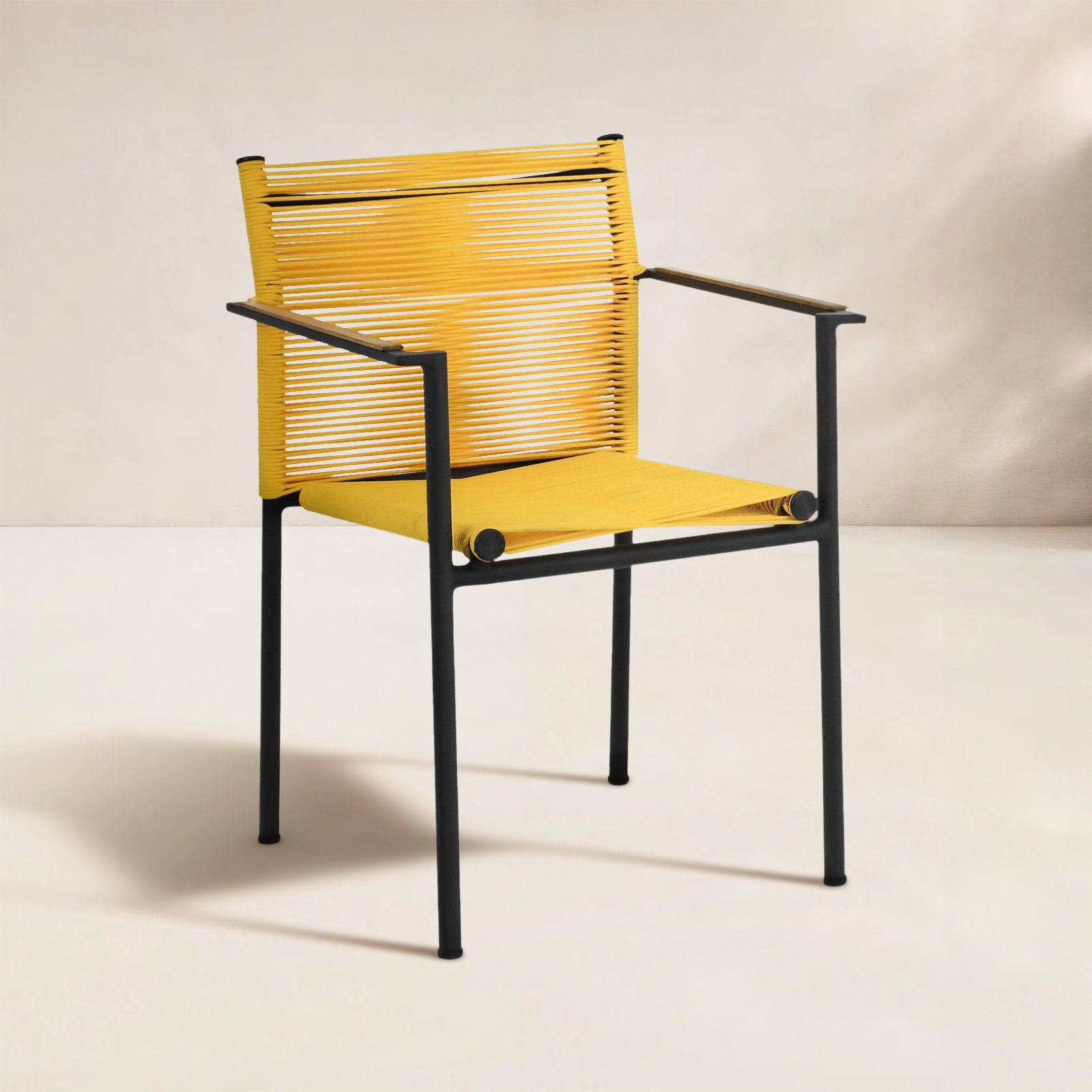 Raleigh Stackable Patio Armchair, Lemon