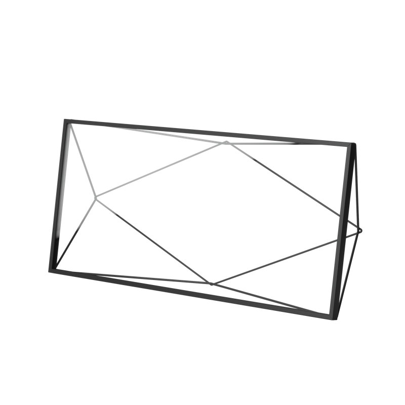 Black Geometric Wire Floating Picture Frame, 20x20