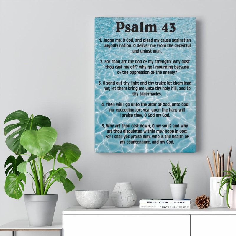 Judge Me Psalm 43 - Wrapped Canvas Print, 61cm H x 46cm W