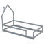 Twin Size Wood Bed With House-Shaped Headboard-1727483588