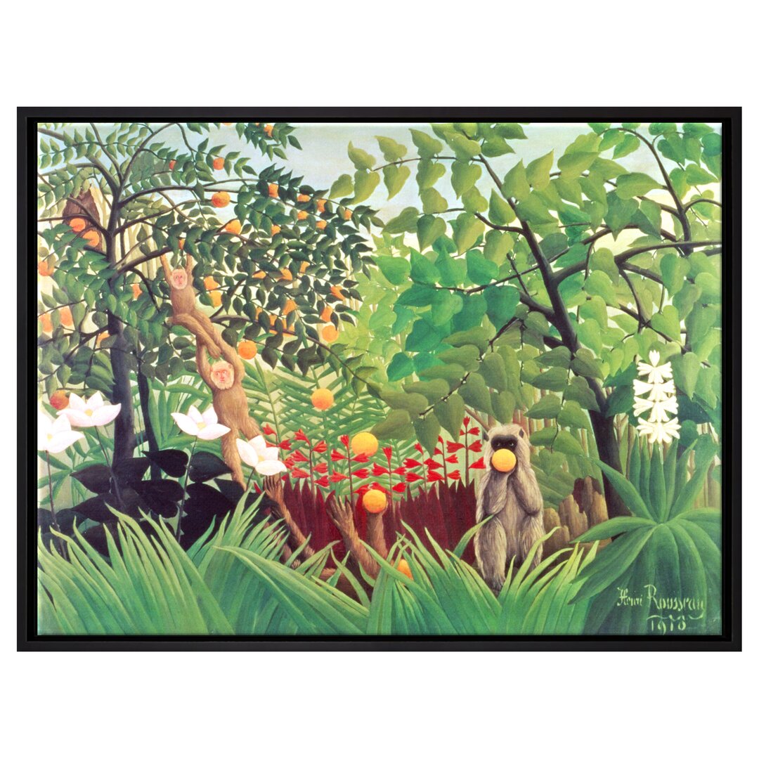 Gerahmtes Leinwandbild Exotic Landscape von Henri Rousseau