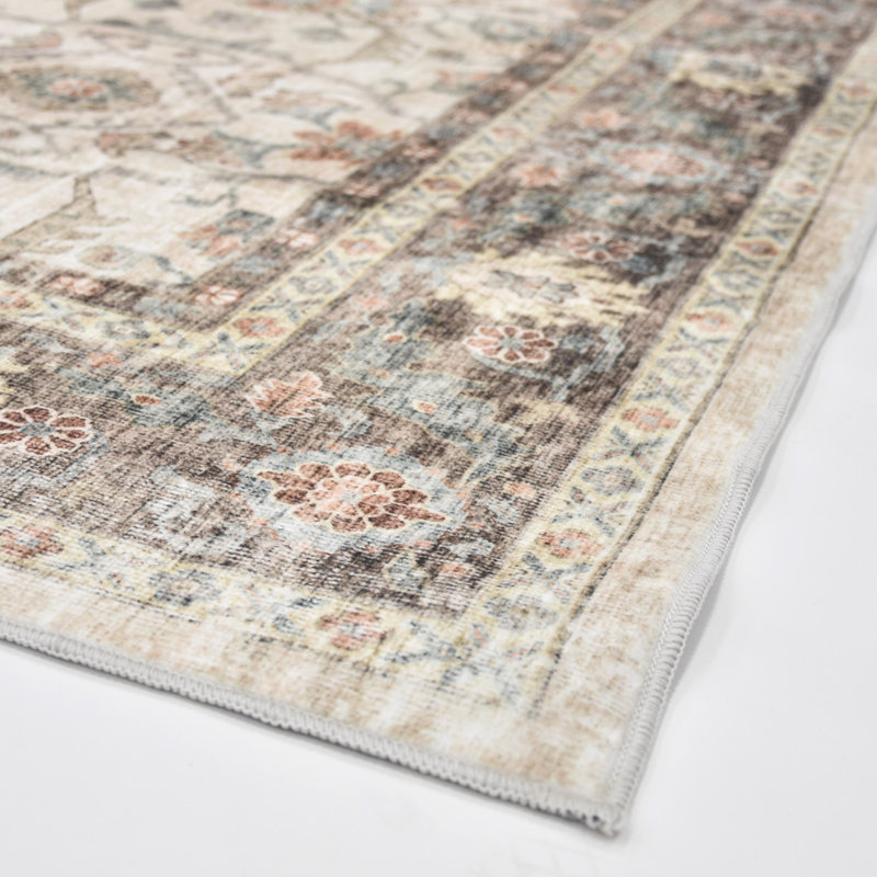 Tapis satiné argenté lavable à la machine Whitley, Rectangle 5 pi x 7 pi