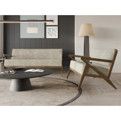 Merrin 2-Piece Contemporary Velvet Sofa Set by Mercer41