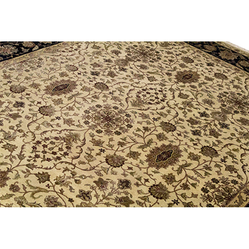 Hand Woven Silk and Wool Oriental Area Rug