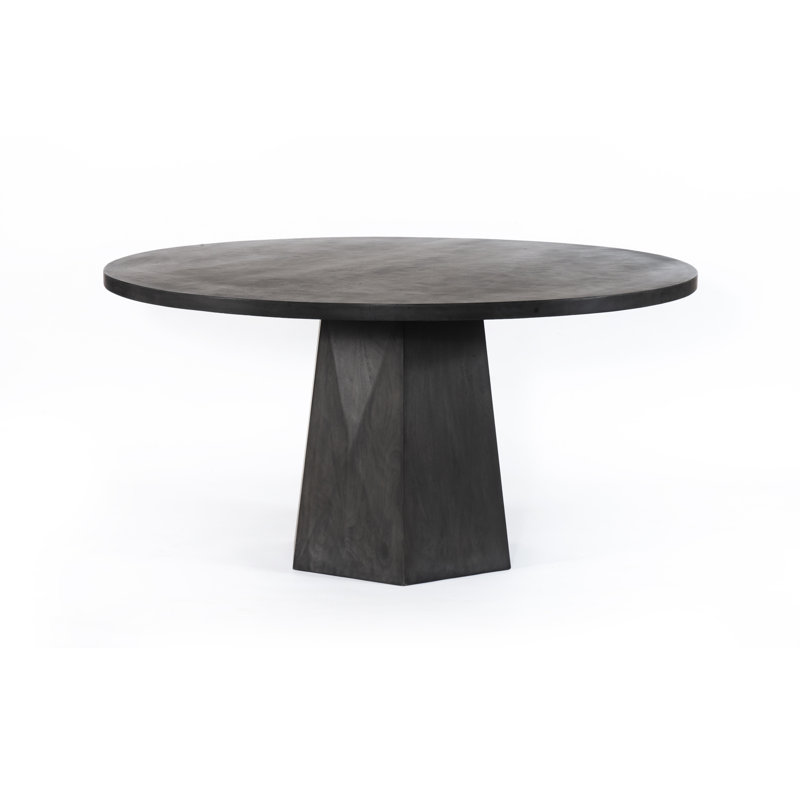 Harmon 60" Mango Solid Wood Pedestal Dining Table