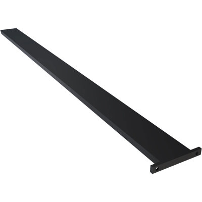 2 1/2"W x 38"D Countertop Island Steel Heavy Duty Bracket w/ Flange, Powder Coated Black