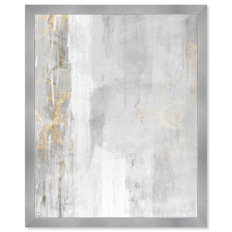 Abstract Elegance - Reproduction d'art graphique encadré, H 27 po x l 22 po x P 0,5 po, Cadre argenté