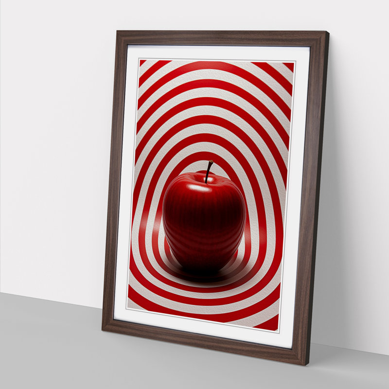 Single Picture Frame Print on Wood, 34cm H x 25cm W, Walnut Framed