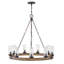 Sawyer 30" Nine-Light Outdoor Candle Chandelier - LEDs Included-1193186113