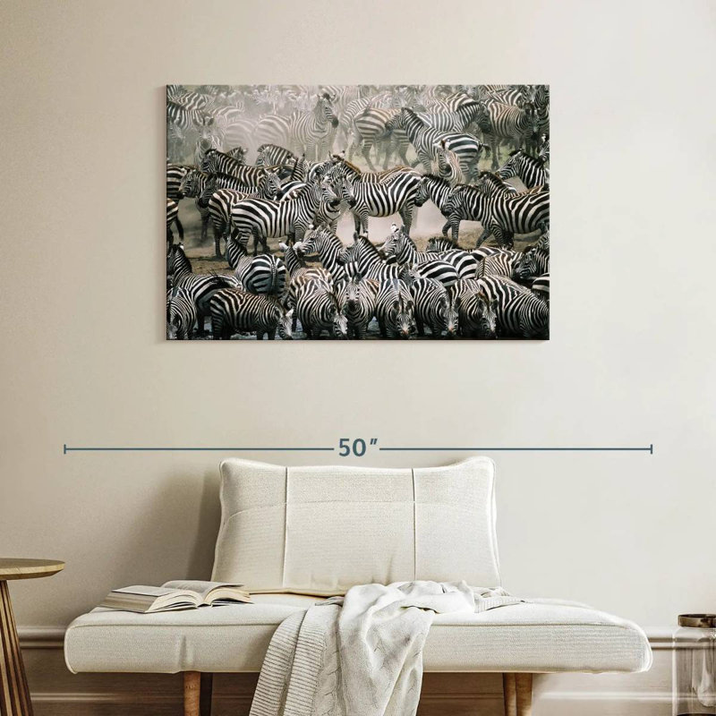 Brampt Zebra Herd, 26" H x 39" W
